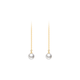 OSM Circular Silvery White Earrings 7–8mm – S925 Silver
