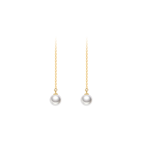 OSM Circular Silvery White Earrings 7–8mm – S925 Silver