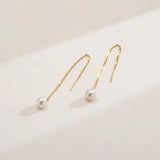 OSM Circular Silvery White Earrings 7–8mm – S925 Silver