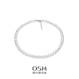 OSM  Pearl Necklace 9–10 mm with S925 Sterling Silver Clasp