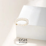 OSM 3–4mm Near-Round Elastic Ring Cord 6cm – 18K Gold