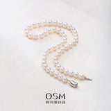 OSM Pearl Necklace 9–10 mm with S925 Sterling Silver Clasp