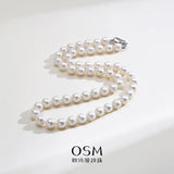 OSM Pearl Necklace 7–8 mm S925 Sterling Silver Clasp