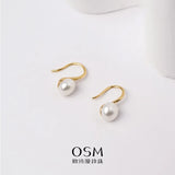 OSM Flat Round Earrings 8–9mm – Gold Tone, S925 Silver