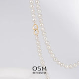 OSM Pearl Necklace 7–8 mm, 120 cm with Gold Alloy Clasp