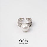 OSM Round Adjustable CZ Ring 11–12mm – Silvery White