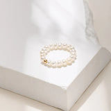 OSM 3–4mm Near-Round Elastic Ring Cord 6cm – 18K Gold