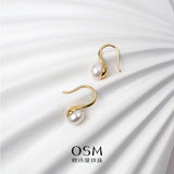 OSM Flat Round Earrings 8–9mm – Gold Tone, S925 Silver