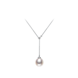 OSM Teardrop White Pearl Necklace 10–11mm, S925 Silver