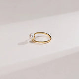 OSM Dome-Shaped Adjustable Ring 6–7mm – Gold Tone S925 Silver