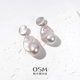 OSM Pearl Earrings 13–15mm White, S925 Silver