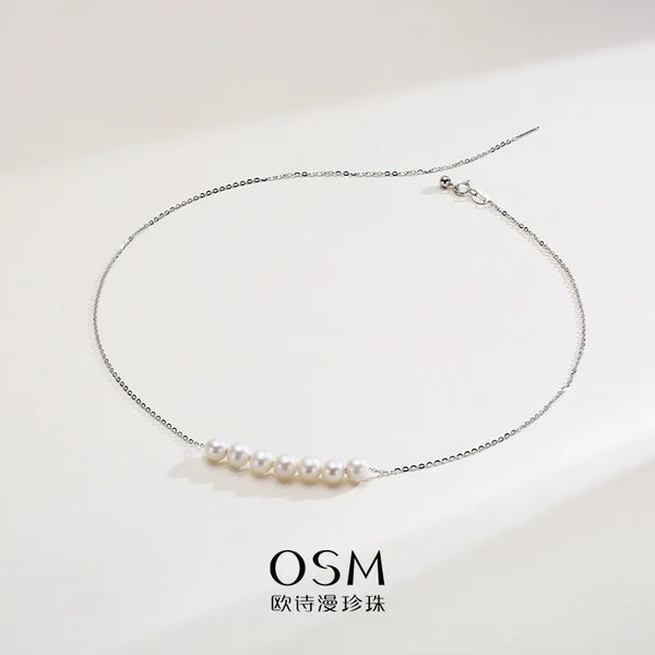 OSM Pearl Necklace 6–7 mm White 925 Silver