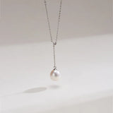 OSM Teardrop White Pearl Necklace 10–11mm, S925 Silver