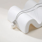 OSM White Pearl Necklace 11–12mm, S925 Silver
