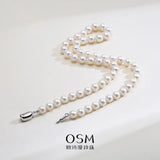 OSM Pearl Necklace 7–8 mm S925 Sterling Silver Clasp