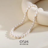 OSM Pearl Necklace with S925 Sterling Silver Clasp
