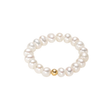 OSM 3–4mm Near-Round Elastic Ring Cord 6cm – 18K Gold