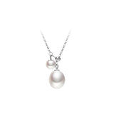 OSM Pearl Necklace 5–9 mm Oval (Teardrop) 925 Silver
