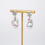 OSM Pearl Earrings 13–15mm White, S925 Silver