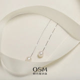 OSM Oval (Teardrop) Earrings 6–7mm – S925 Silver