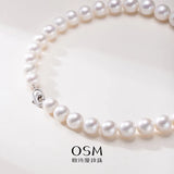 OSM Pearl Necklace 11–13 mm with S925 Sterling Silver Clasp