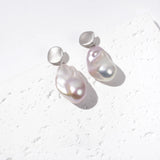 OSM Pearl Earrings 13–15mm White, S925 Silver