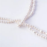 OSM White Pearl Necklace 5–8mm Nearly Round, 160cm