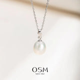 Seedless Pearl Necklace 10–11 mm  925 Silver