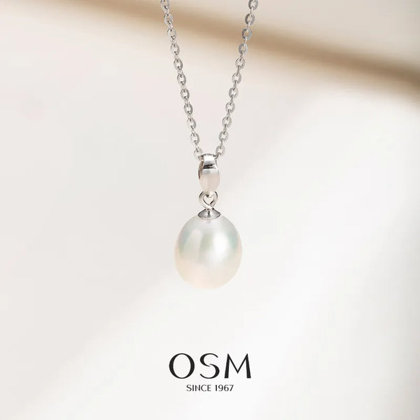 Seedless Pearl Necklace 10–11 mm  925 Silver