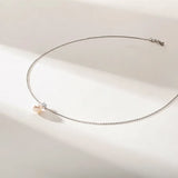 OSM Teardrop White Pearl Necklace 8–9mm, S925 Silver