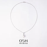 OSM Pearl 925 Silver Necklace 11-12 mm