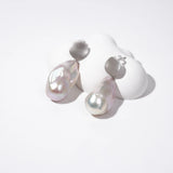 OSM Pearl Earrings 13–15mm White, S925 Silver