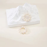 OSM Near-Circle Silvery White Earrings 5–6mm – S925 Silver