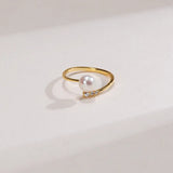 OSM Dome-Shaped Adjustable Ring 6–7mm – Gold Tone S925 Silver