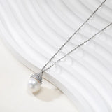 OSM White Pearl Necklace 11–12mm, S925 Silver