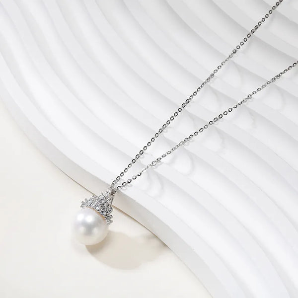 OSM White Pearl Necklace 11–12mm, S925 Silver