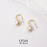 OSM Flat Round Earrings 8–9mm – Gold Tone, S925 Silver
