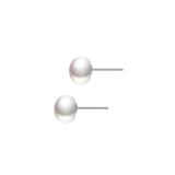 OSM Flat Round Silvery White Earrings 10–11mm – S925 Silver