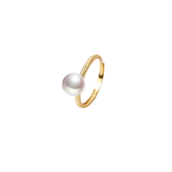 OSM Round Adjustable Ring 8–9mm – Gold Tone S925 Silver