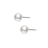 OSM White Seedless Pearl Earrings 8–9mm Round, S925 Silver