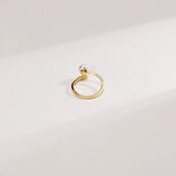 OSM Dome-Shaped Adjustable Ring 6–7mm – Gold Tone S925 Silver