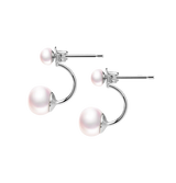 OSM Flat Round Silvery White Earrings 4–8mm – S925 Silver