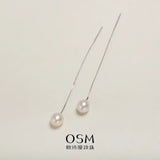 OSM Oval (Teardrop) Earrings 6–7mm – S925 Silver