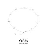 OSM White Pearl Necklace 6–7 mm 925 Silver
