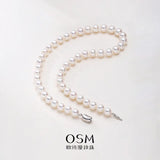OSM Pearl Necklace 9–10 mm with S925 Sterling Silver Clasp