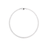 OSM White Pearl Necklace – 7–8mm Circular, S925 Silver