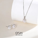 OSM Flat Round Ring & Adjustable Silver Chain Set 8–9mm – S925 Silver