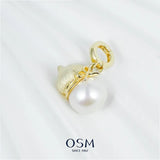 OSM GOLD Pearl Necklace 11–12 mm  925 Silver